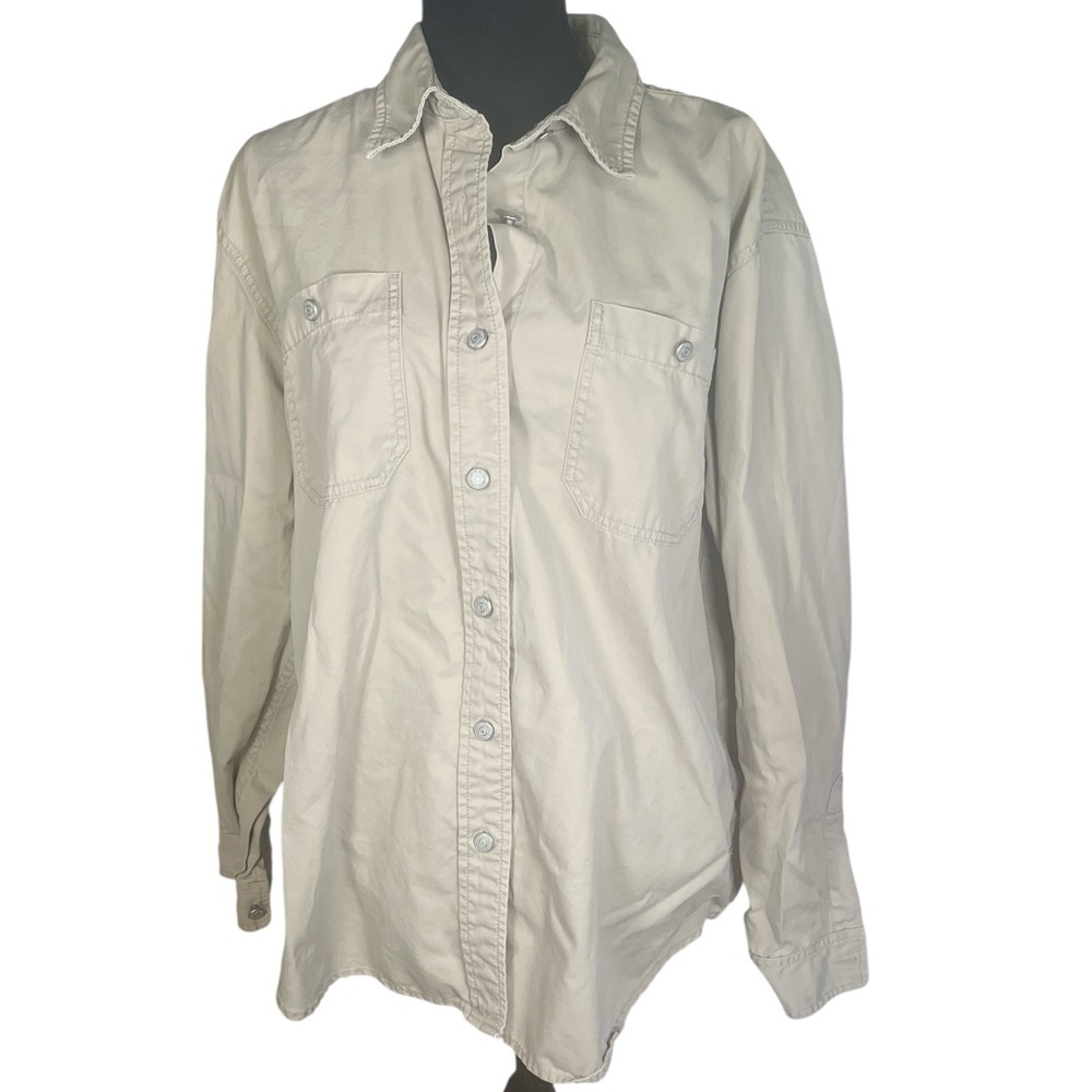 DKNY Jeans Classic Tan Shirt | Size 12